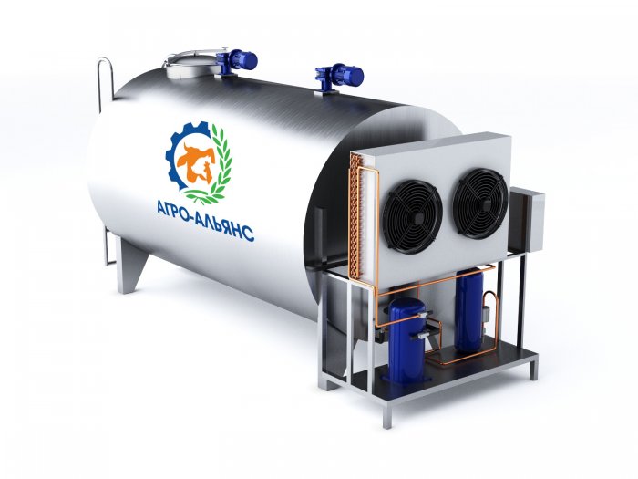 Танк-охладитель молока закрытый горизонтальный 20000 л.