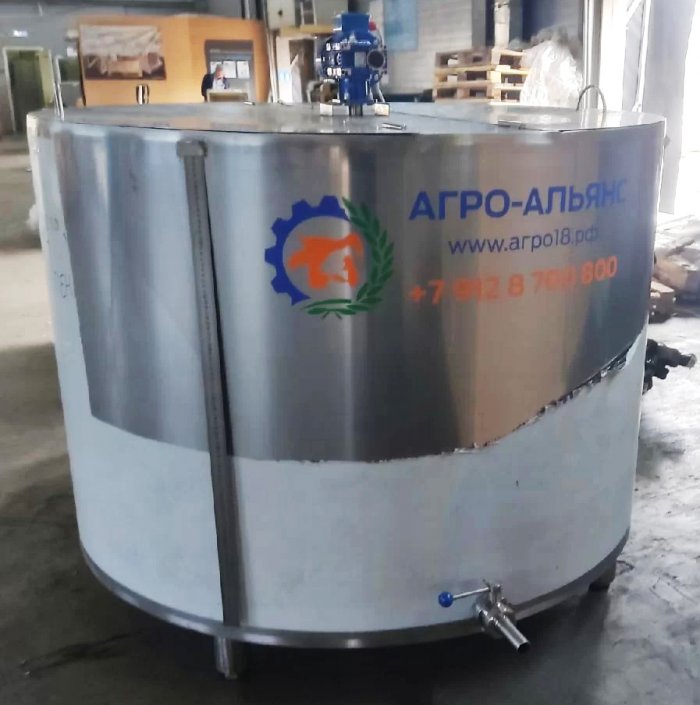 Танк-охладитель молока открытый вертикальный 1500 л.
