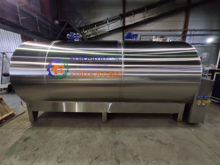 Танк-охладитель молока закрытый горизонтальный 8000 л.