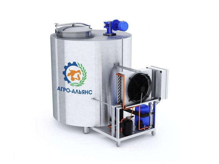 Танк-охладитель молока закрытый вертикальный 2000 л.