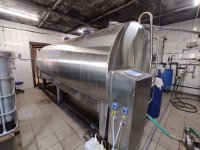 Танк-охладитель молока закрытый горизонтальный 6000 л.