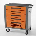 Тележка инструментальная Garopt 5 ящиков ОРАНЖЕВАЯ серия "Standart"